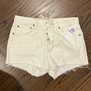 Agolde Parker shorts platinum white shorts